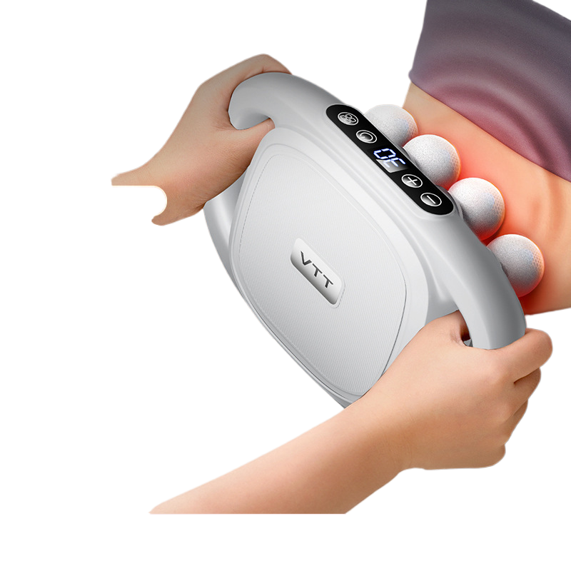 Fascia gun with multiple heads for back and waist relaxation