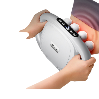 Fascia gun with multiple heads for back and waist relaxation