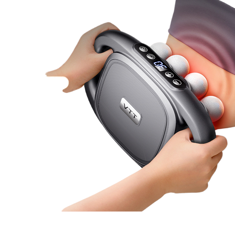 Fascia gun with multiple heads for back and waist relaxation