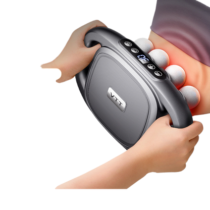 Fascia gun with multiple heads for back and waist relaxation