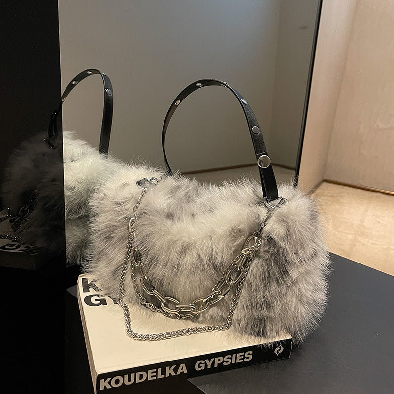 Plush handbag