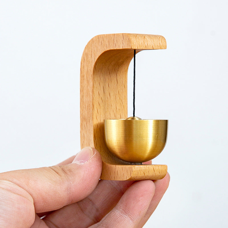 Magnetic Wooden Doorbell with Wind Chime