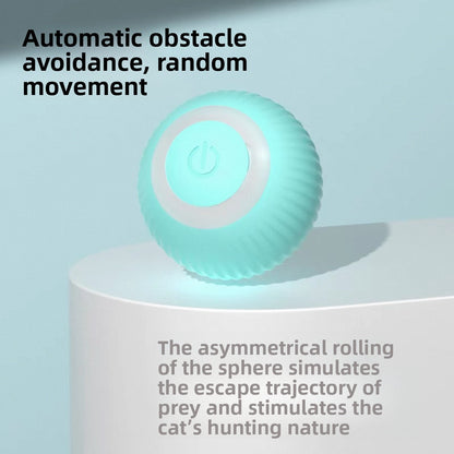 Automatic Rechargeable Cat Toy with Feather Attachments