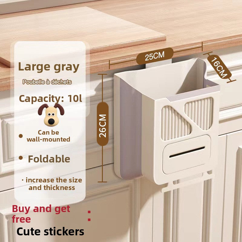 No-drill kitchen trash can