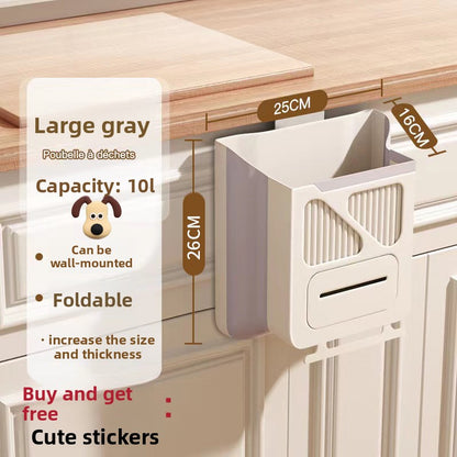 No-drill kitchen trash can