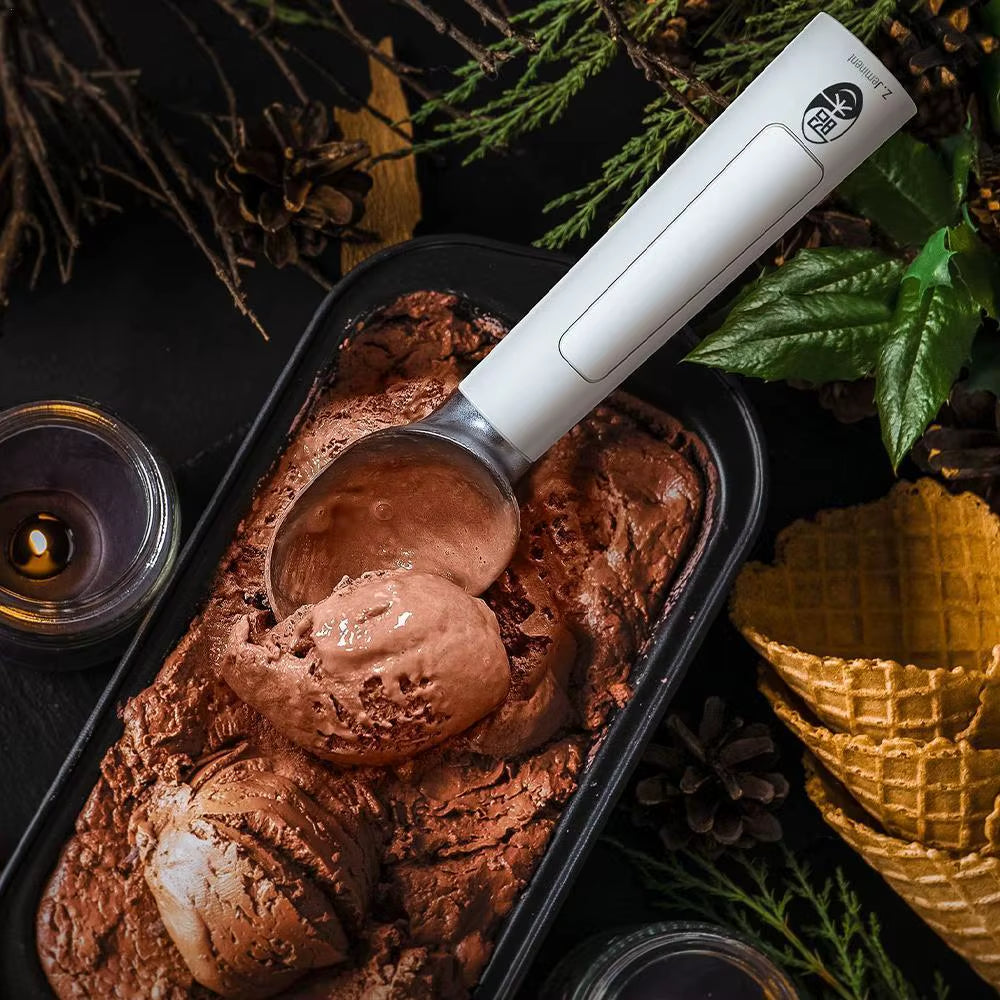 Electric Ice Cream Scoop Heated Spoon Rechargeable with LED Display Easy Scooping Perfect Gift for Ice Cream Lovers Kitchen