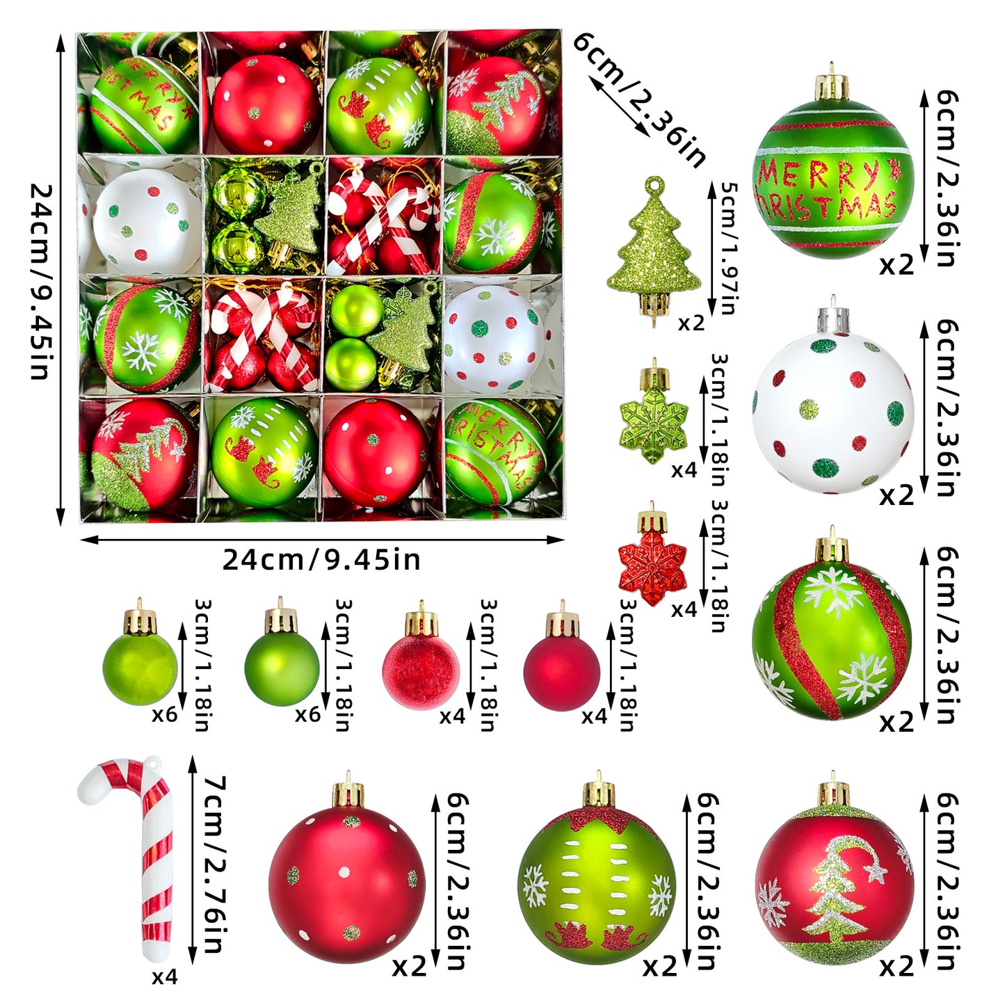 Spherical Christmas decorations Christmas tree