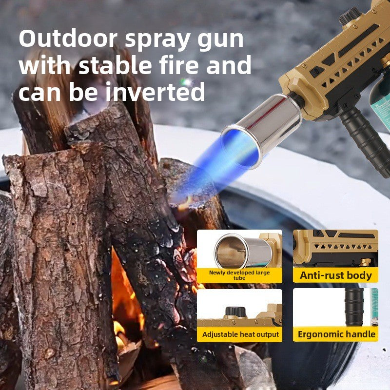 Refillable Windproof Butane Flamethrower Lighter