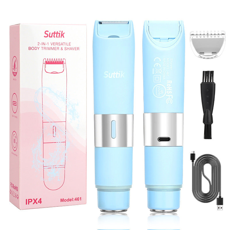 New Women's Electric Epilator Two-In-One Shaver Full Body Hair Removal Machine Household Reciprocating Shaver Wholesale