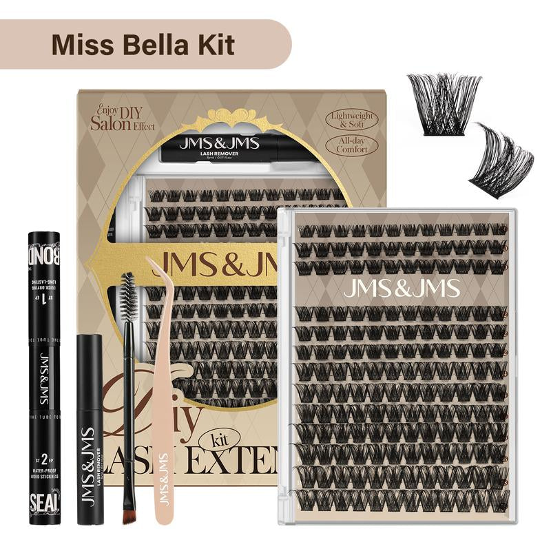 JMS&JMS Miss Bella Kit L 8-18Mm Volume D-Curl Eyelash Cluster DIY Summer Lash Extensions at Home Makeup Cosmetic Cat Eye #Tiktokshopbacktoschool