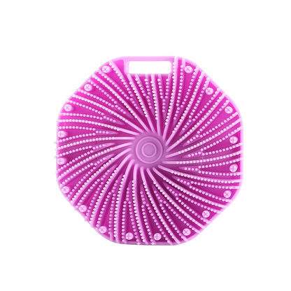 Silicone Hexagonal Bath Brush with Hanging Hook