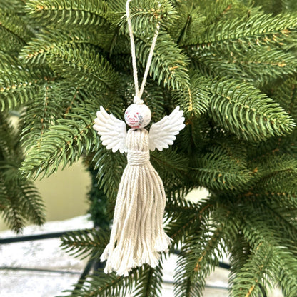 Bohemian Handmade Cotton Rope Christmas Angel Pendant