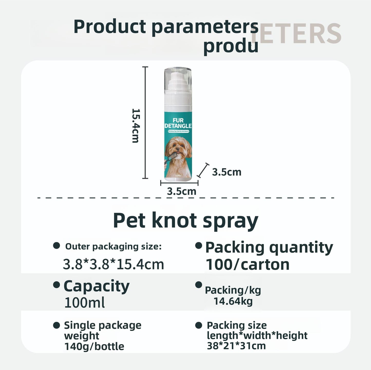 Pet Detangling Spray