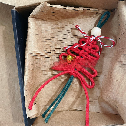 Hand-Woven Macrame Christmas Tree Ornament