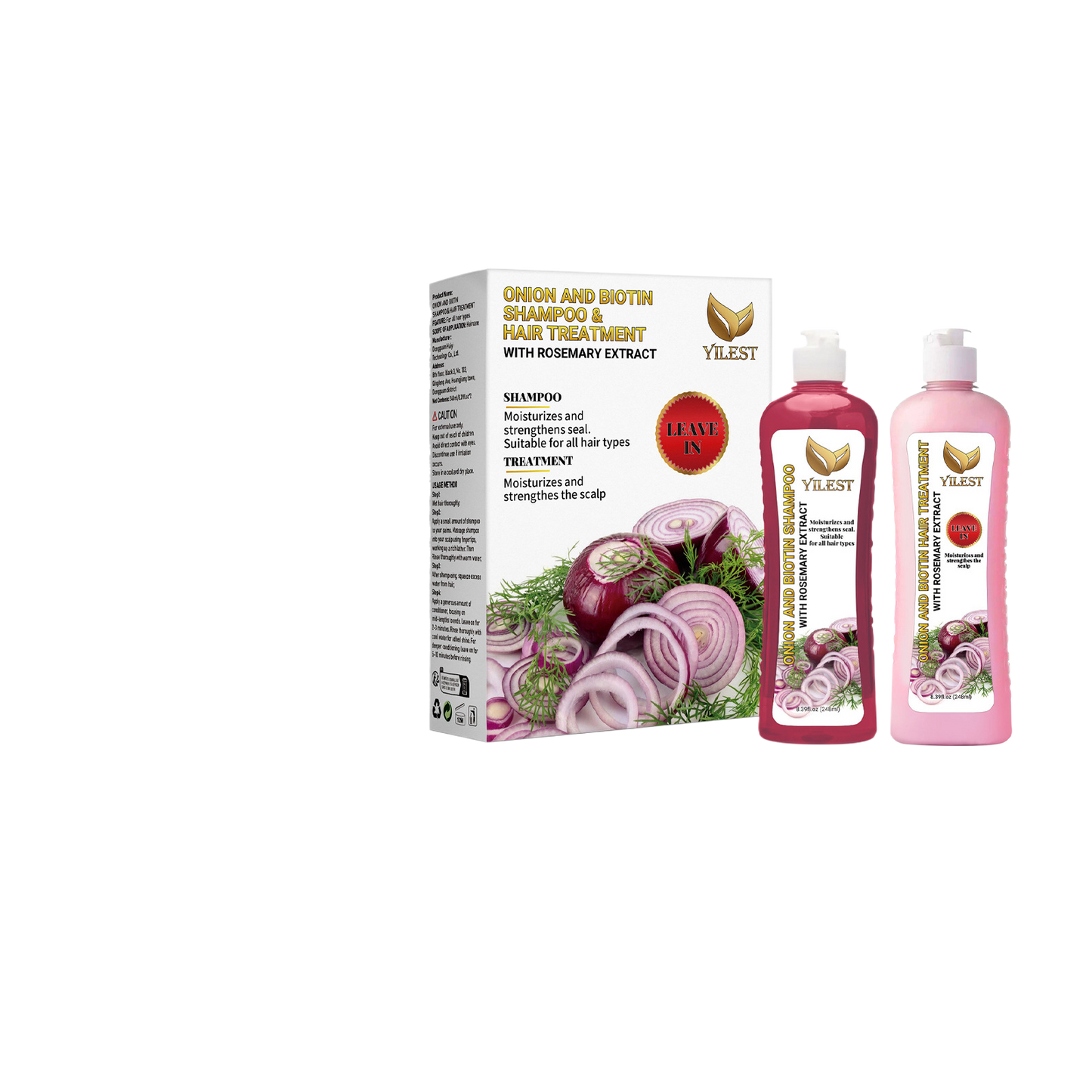 Onion Biotin Rosemary Shampoo Conditioner Set