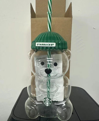 2026 Starbucks Barista Bear Cup Limited Edition Glass Cup Xmas gift