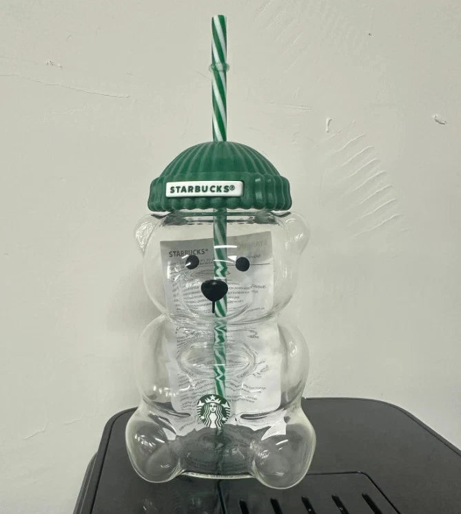 2026 Starbucks Barista Bear Cup Limited Edition Glass Cup Xmas gift