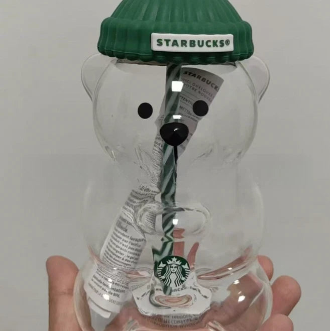 2026 Starbucks Barista Bear Cup Limited Edition Glass Cup Xmas gift